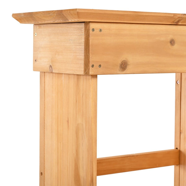 English Elm Topmax Fir Wood Hutch Potting Bench with Drawers Shelves Mudroom Storage N717P229024A
