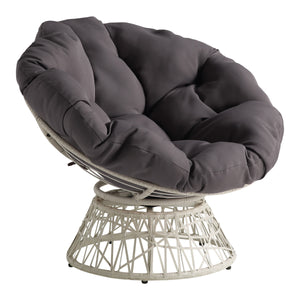 OSP Home Furnishings Papasan Chair Grey