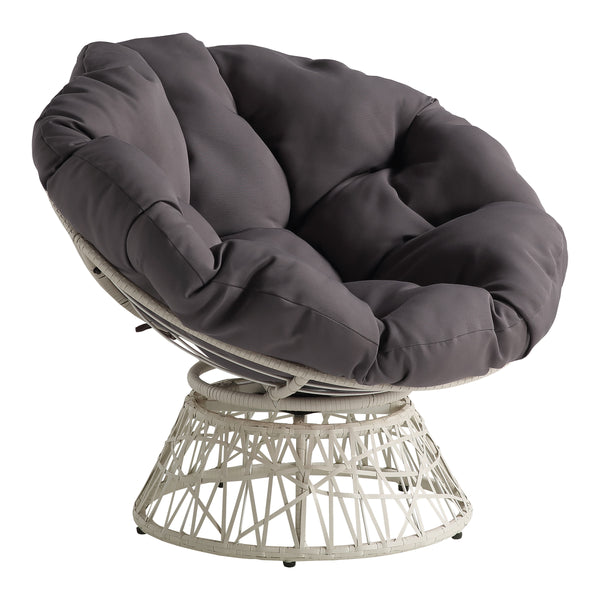 OSP Home Furnishings Papasan Chair Grey