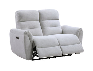 English Elm Eastre Gray Chenille Power Motion Loveseat with USB & Type-C Ports, Pocket Coil Seats, 42" Width B2726P375947