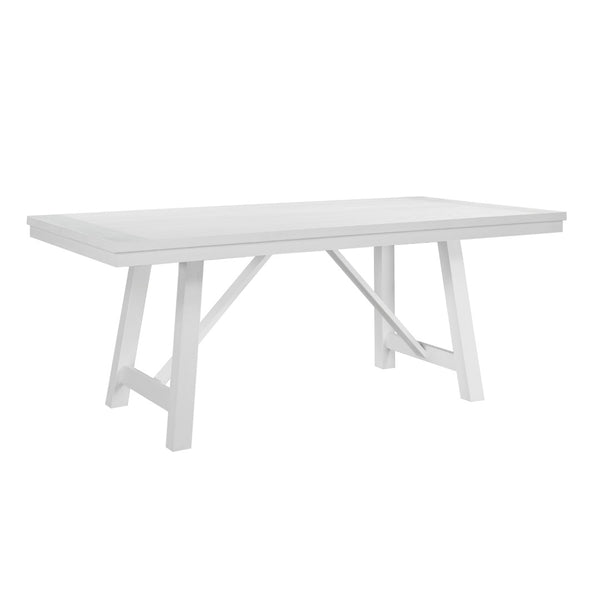 English Elm Modern Farmhouse Five Piece Dining Set Oak Veneer Table Four Wood Side Chairs White B011S00928