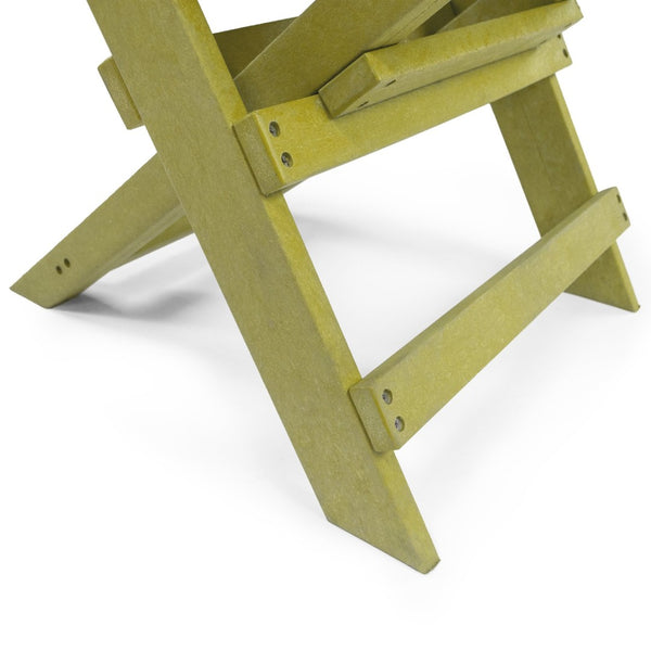 English Elm Coastal Bay Recycled Hdpe Folding Bistro Chair for Patio and Balcony Use Yellow B2745P409661