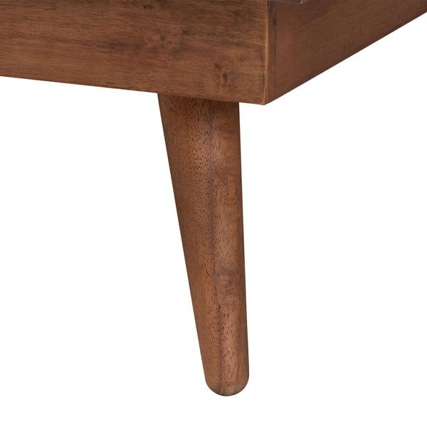 Baxton Studio Baxton Studio Delfina King Size Platform Bed - Mid-Century Modern Design with Dark Grey Upholstery MG0005-1/0004-Rattan-King