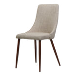 Christopher Knight Home® - Noble House - Sabina Mid Century Fabric Dining Chairs with Dark Walnut Wood Finished Legs - Set of 2