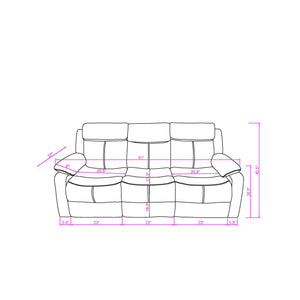 English Elm Blanche White Reclining Sofa and Loveseat Set with Console Storage Cup Holders Pillow-Top Arms and Medium-Firm Seating 2PC LED Lights and Speaker B201S00430