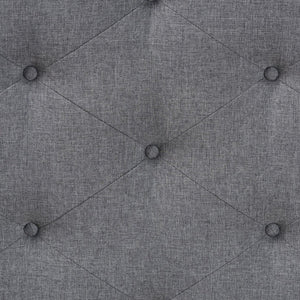 Baxton Studio Baxton Studio Shanti King Size Headboard - Elegant Grey Fabric, Walnut Wood, Adjustable Height Design MG9772-Dark Grey/Walnut-HB-King