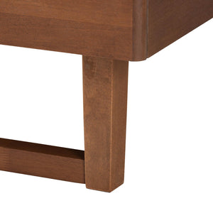 Baxton Studio Baxton Studio Roald King Size Platform Bed - Stylish Mid-Century Modern Design in Grey & Walnut MG9772/97043-King