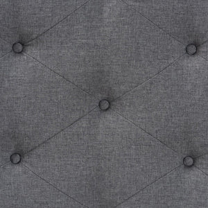 Baxton Studio Baxton Leandra Queen Size Headboard - Classic Grey Fabric & Walnut Wood, Adjustable Height Elegance MG9773-Dark Grey/Walnut-HB-Queen