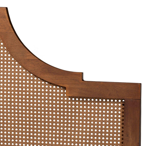 Baxton Studio Baxton Studio Francine Mid-Century Modern Woven Rattan Bed with Adjustable Headboard Heights King MG9774/97043-King