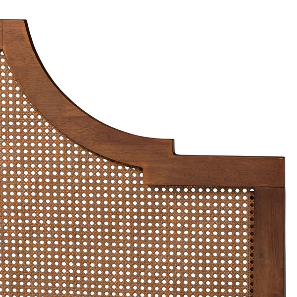 Baxton Studio Baxton Studio Macaria Queen Bed - Mid-Century Modern Design with Woven Rattan & Sturdy Frame MG9774/97151-Queen