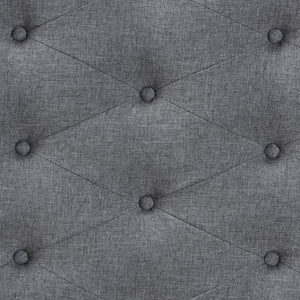 Baxton Studio Baxton Studio King Size Headboard in Grey Fabric & Walnut Wood – Elegant, Adjustable & Classic Design MG9775-Dark Grey/Walnut-HB-King