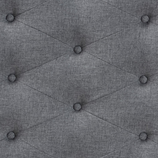 Baxton Studio Baxton Studio King Size Headboard in Grey Fabric & Walnut Wood – Elegant, Adjustable & Classic Design MG9775-Dark Grey/Walnut-HB-King