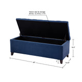 Madison Park Shandra Modern/Contemporary Tufted Top Soft Close Storage Bench FPF18-0143 Navy