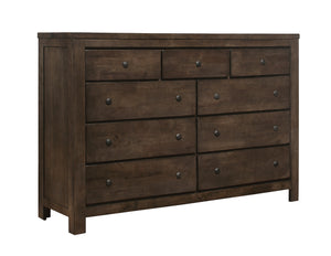 English Elm Wallace & Bay - Brown Farmhouse 9-Drawer Dresser — Rustic Wood Storage, Easy-Care Finish, Spacious 65.6" L Design for Stylish Organization B361P384477