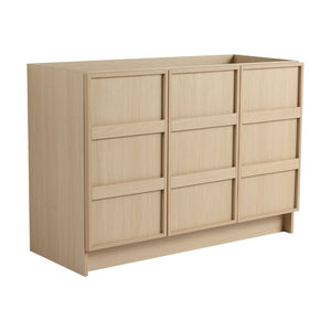English Elm 48" Freestanding Bathroom Vanity Plywood Cabinet Dune Oak Soft-close Doors Modern W999P392901