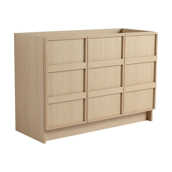 English Elm 48" Freestanding Bathroom Vanity Plywood Cabinet Dune Oak Soft-close Doors Modern W999P392901