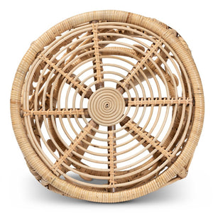 Baxton Studio bali Saranna Handcrafted Rattan End Table - Modern Bohemian Design with Geometric Accents & Stability RT011-Rattan-ET