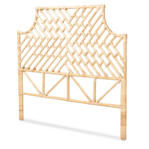 Baxton Studio bali Jayliah Queen Size Standalone Headboard - Handcrafted Natural Rattan in Modern Bohemian Style WS004-Rattan-HB-Queen