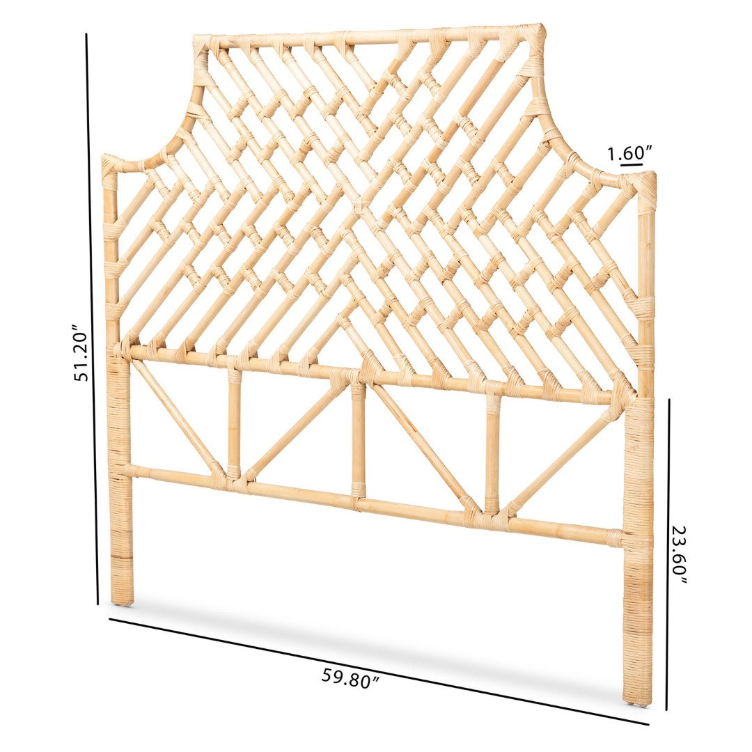 Baxton Studio Jayliah Rattan Headboard - Thumbnail 3