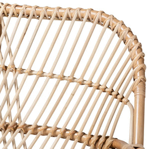 Baxton Studio bali Bali Jayden Modern Bohemian Loveseat - White Upholstered Rattan Seating for Cozy Tropical Spaces Jayden-Rattan-LS