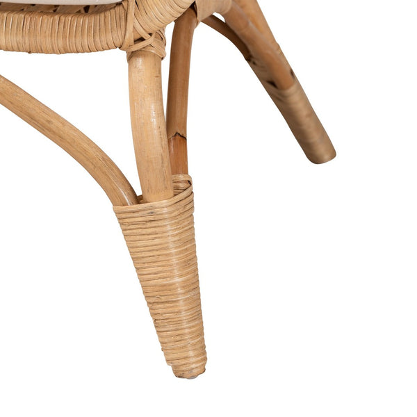 Baxton Studio bali Feya Bohemian Rattan Armchair - Handcrafted Comfort, Stylish Antique Finish for Any Space DC8030-Rattan-CC