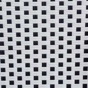 Baxton Studio bali Naila Bistro Chair Set - 2-Piece Black & White Weaving with Natural Rattan for Indoor/Outdoor Use DC613-Rattan-DC Arm