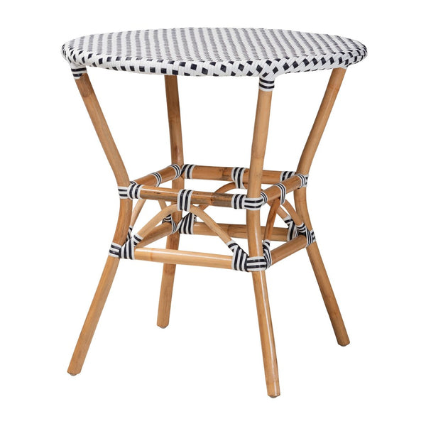 Baxton Studio Baxton Studio Genica 5-Piece Bistro Set - Classic French Style with Durable Rattan & Woven Design Myrthe-Rattan-5PC Dining Set