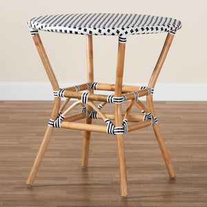 Baxton Studio bali Tavor Classic French Bistro Table - Elegant Round Rattan Design for Indoor & Outdoor Use DC613-Rattan-DT