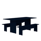 NoMad 67.91 Dining Set of 3 in Tatiana Midnight Blue 126GMC4 Manhattan Comfort