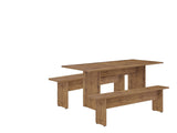 Manhattan Comfort NoMad Rustic - Country Dining Set of 3 Nature 126GMC77