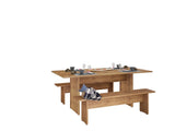 Manhattan Comfort NoMad Rustic - Country Dining Set of 3 Nature 126GMC77