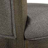 Williams Swivel Counter Height Stool, Heathered Grey Linen - Luxury Seating with 360° Swivel & Footrest