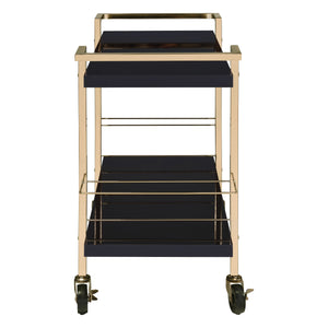 OSP Home Furnishings Alios Serving Cart Black/Gold