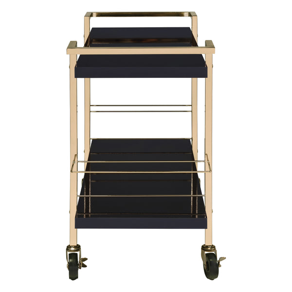 OSP Home Furnishings Alios Serving Cart Black/Gold