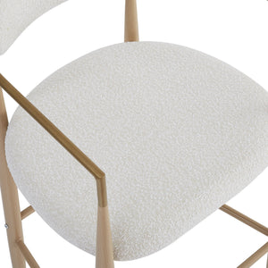 English Elm Christopher Knight Home® - Barstools Set Of 2 - Chic Beige Upholstered Bar Stools With Back, Natural Wood & Iron Legs, 260Lbs Capacity N779P248198N