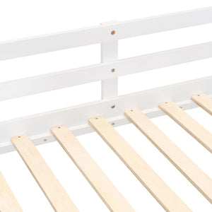 English Elm Full Over Bunk Bed with Twin Trundle Solid Pine Frame Gray Convertible LT100204AAK-1