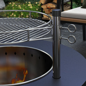 English Elm Outsunny Smokeless Wood Burning Fire Pit Bbq Grill Stainless Steel Patio Bonfire W2225P200669