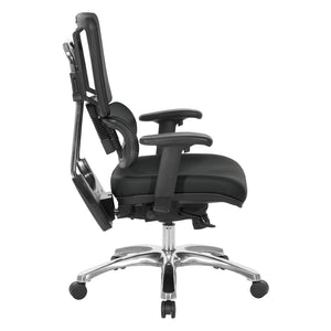 OSP Home Furnishings Dillon Ergonomic Managers Chair with Antimicrobial Upholstery and Lumbar Support Black 99662CDB-R107