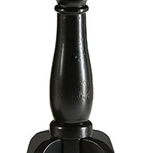 English Elm Black Side Table Cottage-Style Turned Pedestal Accent Table, Solid Wood Black Finish, Compact Charm B062P189133