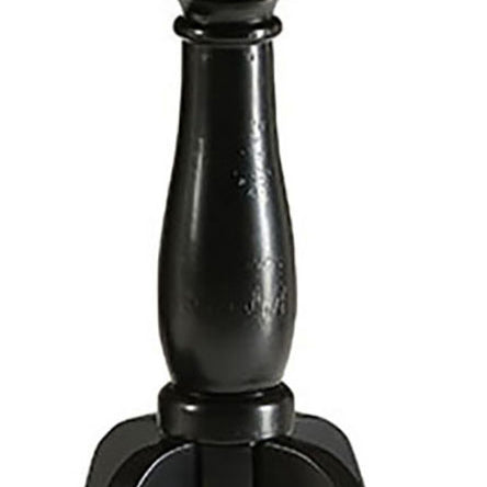 English Elm Black Side Table Cottage-Style Turned Pedestal Accent Table, Solid Wood Black Finish, Compact Charm B062P189133