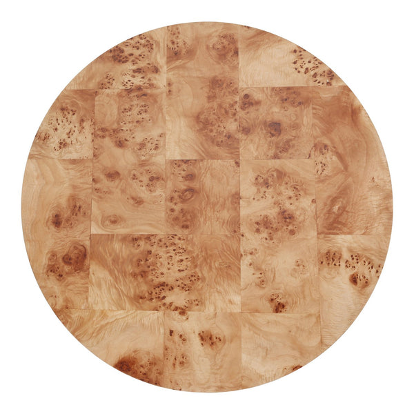 New Pacific Direct Arsenio Burl Wood Round Coffee Table - Unique Patterns, Modern Sophistication For Stylish Living Spaces Natural Burl  1270010-na-npd