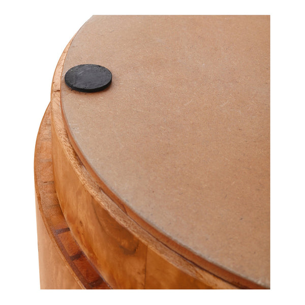 New Pacific Direct Arsenio Burl Wood Round Coffee Table - Unique Patterns, Modern Sophistication For Stylish Living Spaces Golden Brown Burl  1270011-go-npd