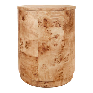 New Pacific Direct Arsenio Burl Wood Round Coffee Table - Unique Patterns, Modern Sophistication For Stylish Living Spaces Natural Burl  1270011-na-npd