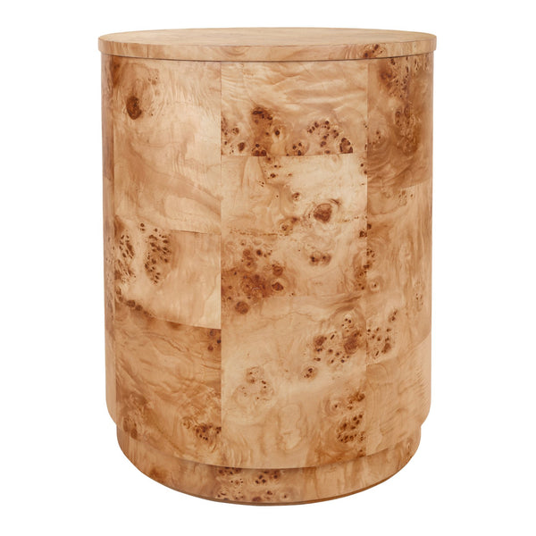 New Pacific Direct Arsenio Burl Wood Round Coffee Table - Unique Patterns, Modern Sophistication For Stylish Living Spaces Natural Burl  1270011-na-npd