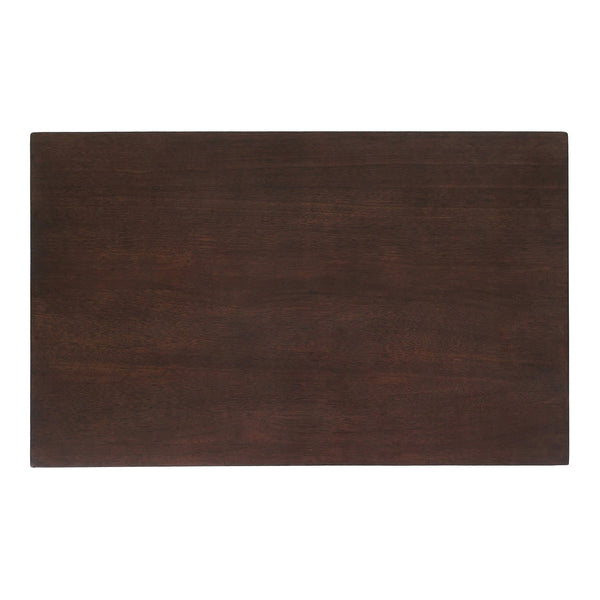 New Pacific Direct Callan Elegant Nightstand With 2 Drawers - Tri-toned Walnut, Black & Burl Wood, Gold Legs Dark Walnut  1270014-npd