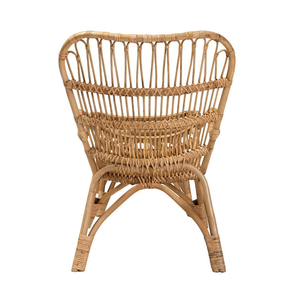 Baxton Studio Baxton Studio Earvin Bohemian Rattan Armchair & Footstool Set - Handcrafted Comfort for Your Home DC8005-Rattan-2PC Set