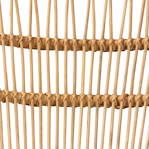 Baxton Studio Baxton Studio Earvin Bohemian Rattan Armchair & Footstool Set - Handcrafted Comfort for Your Home DC8005-Rattan-2PC Set