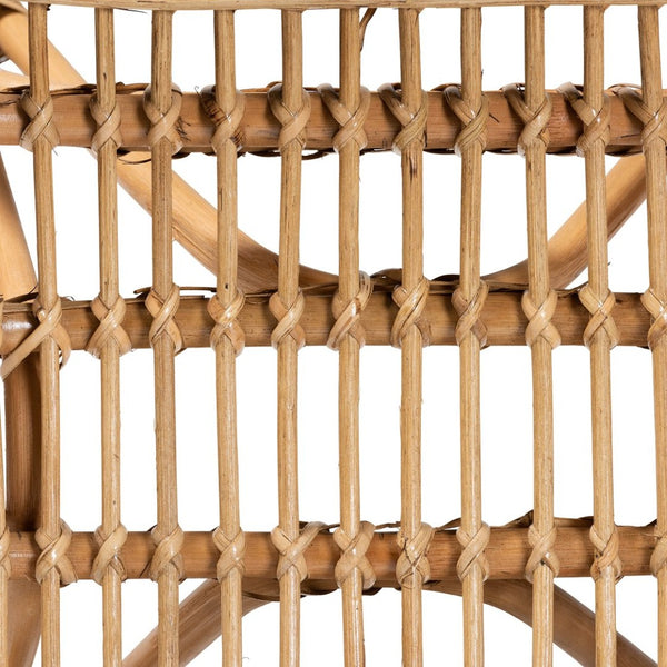 Baxton Studio bali Earvin Modern Bohemian Rattan Footstool - Handcrafted Natural Accent for Stylish Living Spaces DC8005-Rattan-Footstool