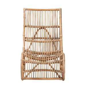 Baxton Studio bali Genera Handcrafted Modern Bohemian Natural Rattan Lounge Chair for Cozy Indoor & Outdoor Spaces DC512-Rattan-CC
