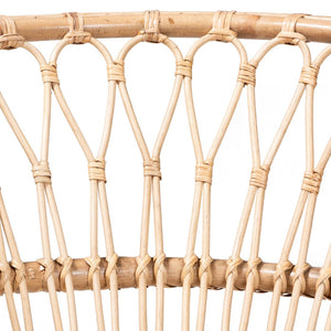 Baxton Studio bali Alaya Modern Bohemian Rattan Accent Chair: Handcrafted Comfort for Stylish Living Spaces DC151019-Rattan-CC